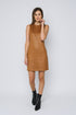Oakley-Faux Leather Shift Dress